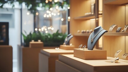 Sleek Virtual Storefront on Global Marketplace with High End Jewelry Display and Interactive Interface