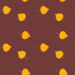 Seamless print pattern wallpaper background with leaves vector illustration botanic nature texture for paper, textile etc