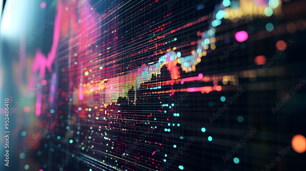 Poster cinematic global e commerce analytics with intricate regional sales data visualization
