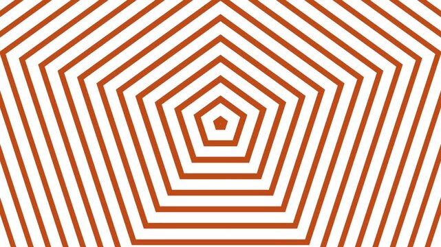 pentagonal abstract background with lines, Optical Illusion Loopable, tunnel Animation, Seamless moving background