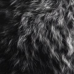 Fototapeta premium Monochrome Fur Texture for 3D Modeling and Design