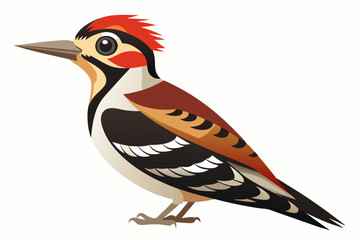 Fulvous breasted woodpecker vector illustration 