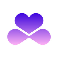 infinity symbol with heart