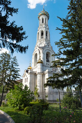 Bell tower of Cathedral of Kazan Icon of Mother of God in Stavropol, Russia