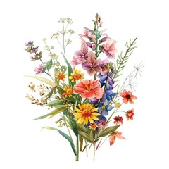 Obraz premium bunch of flowers on white background