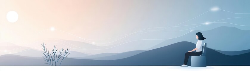 Obraz premium Futuristic analytics, digital trend prediction, modern interface, flat design illustration