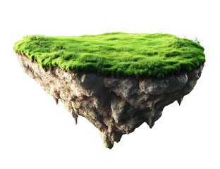A surreal floating island featuring vibrant greenery, perfect for fantasy landscapes and creative projects.