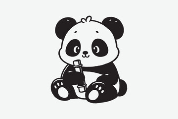 Panda vector art and illustration