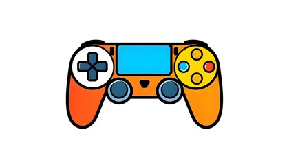 Game controller icon drawing clipart isolated on a white background