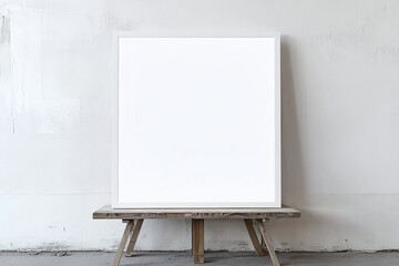 blank frame mockup on the wall with beautiful background r generated by AI