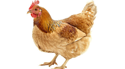 Fototapeta premium Chicken hen isolated on transparent background, PNG