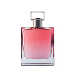 Elegant perfume bottle with soft pink gradient, perfect for beauty and fragrance product promotions.