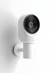 Sleek and Minimalist Webcam Isolated on Plain White Background