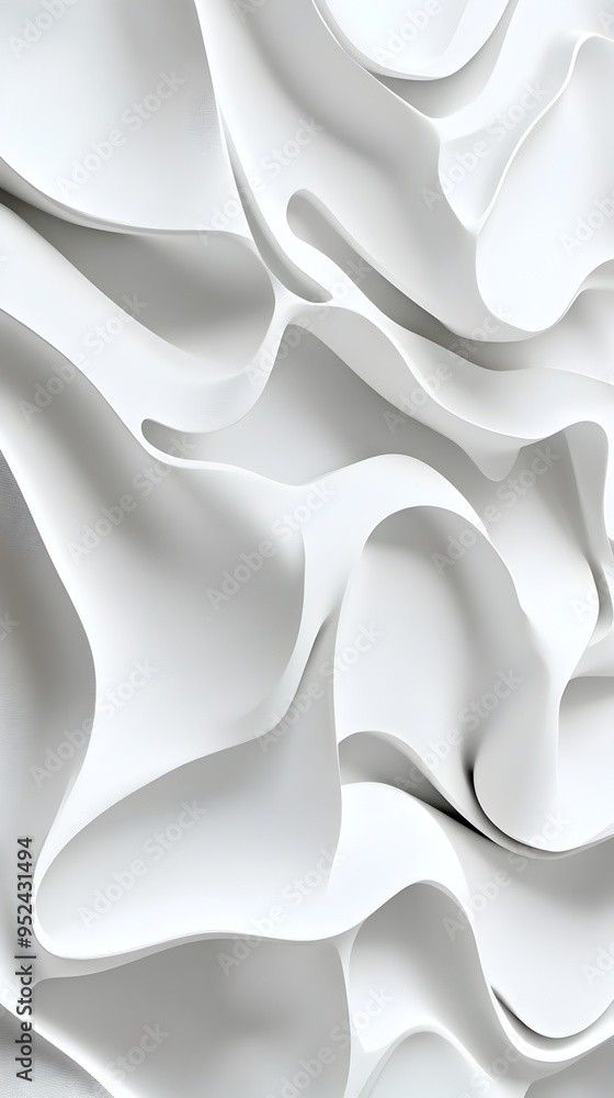 Poster sleek and stylized abstract adhesive wall decal with tessellating geometric shapes and gradient pale