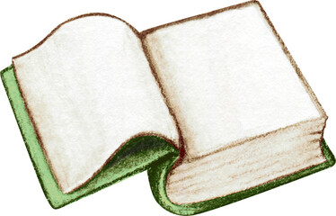 Watercolor hand drawn book