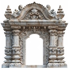 Fototapeta premium Ornate Marble Archway with Intricate Carvings