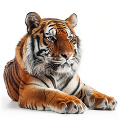 Resting Tiger with Calm and Powerful Stance