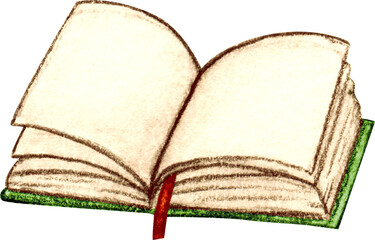 Watercolor hand drawn book