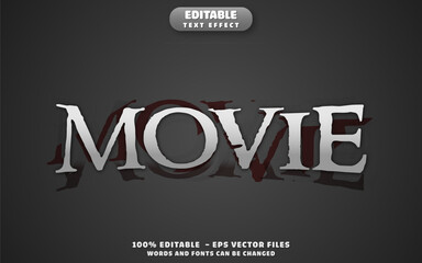 Editable Modern 3D Text Effect – Gradient Chrome Typography Vector Design