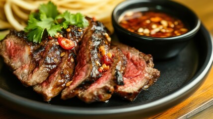 Fototapeta premium Grilled beef breast 