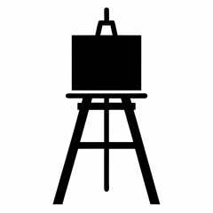Easel Black silhouette