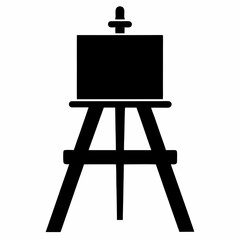 Easel Black silhouette