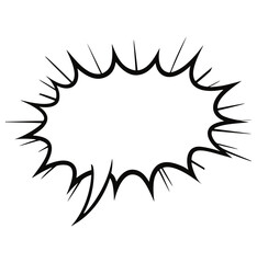 Comic speech bubble with swear words symbols. Hand drawn speech bubble	