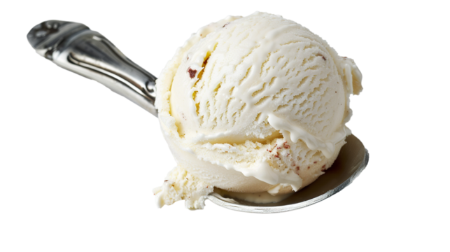 Ice cream scoop isolated on transparent background, PNG