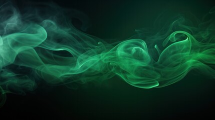 A mesmerizing trail of emerald smoke, its path winding through the air like a mystical serpent