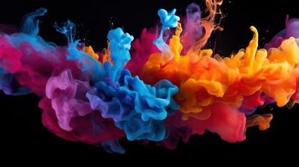 A mesmerizing vortex of smoke, its colors blending and swirling like a cosmic nebula