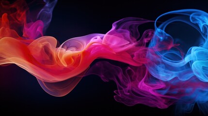 Fototapeta premium A mesmerizing vortex of smoke, its colors blending and swirling like a cosmic nebula