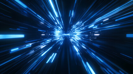 Obraz premium Blue light, technology background