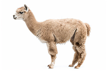 Fototapeta premium a llama standing on a white surface