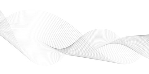 Modern geometric abstract line vector background with curved lines, Abstract dynamic black color lines, waves. technology line stripe isolated science digital flowing black line, Modern black lines.