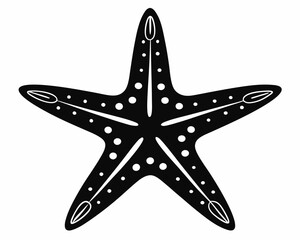 Star Fish silhouette vector illustration