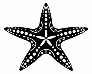 Star Fish silhouette vector illustration