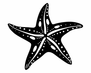 Star Fish silhouette vector illustration