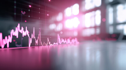 A graph with pink lines and a pink background