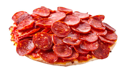 Obraz premium Pepperoni isolated on transparent background, PNG