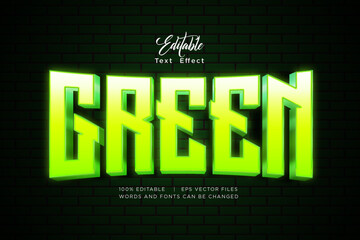 green neon text effect
