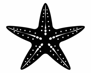 Star Fish silhouette vector illustration