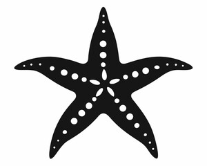 Star Fish silhouette vector illustration