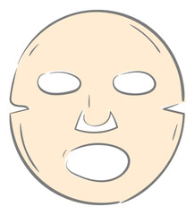Sheet Mask Doodle Good for design and illustration of cosmetic products, makeup artists, cosmetic shops, skin care, and beauty workshops