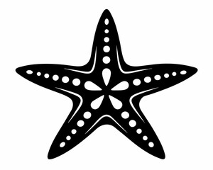 Star Fish silhouette vector illustration