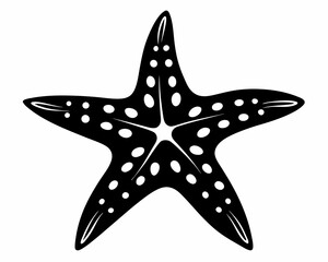 Star Fish silhouette vector illustration