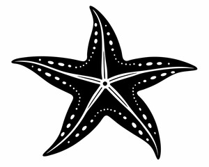 Star Fish silhouette vector illustration