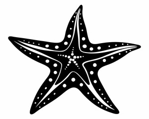 Star Fish silhouette vector illustration