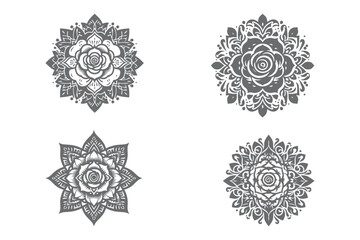 Mandala Design Silhouette Vector Art Work