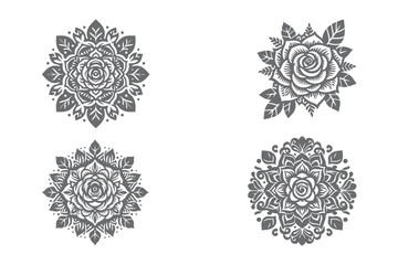 Mandala Design Silhouette Vector Art Work