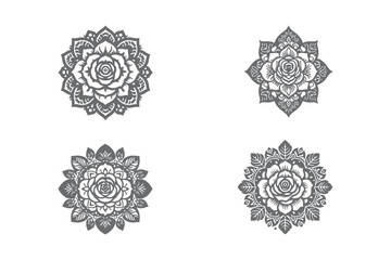 Mandala Design Silhouette Vector Art Work